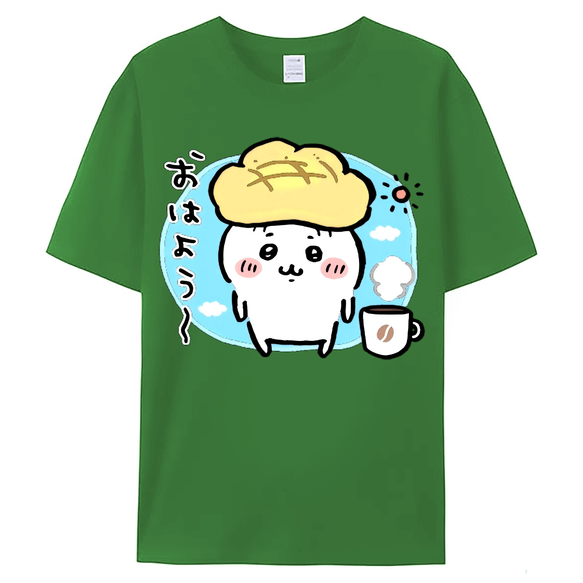 （画像用） ちいかわ ちいかわ Chii-kawa chiikawa レディースカジュアルプリントTシャツ（綿100％）